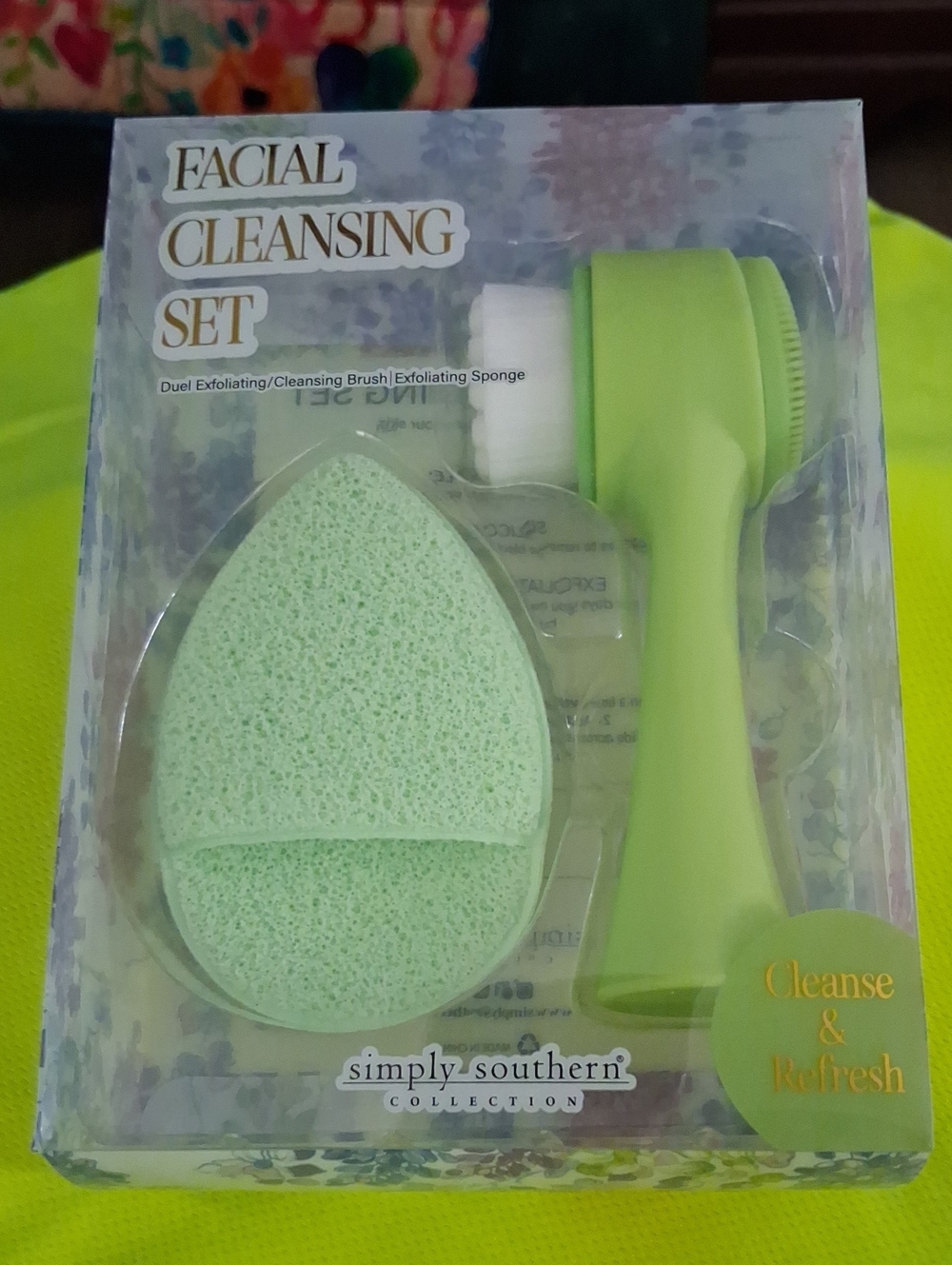 Simply Southern Facial Cleansing Set in Mint Green